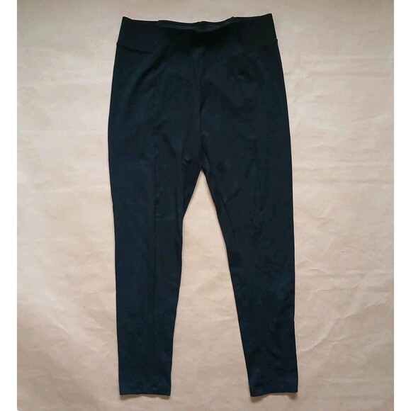 H&M Womens Leggings Large Black Mid Rise Skinny Stretch Ankle Basic Casual - Picture 1 of 6